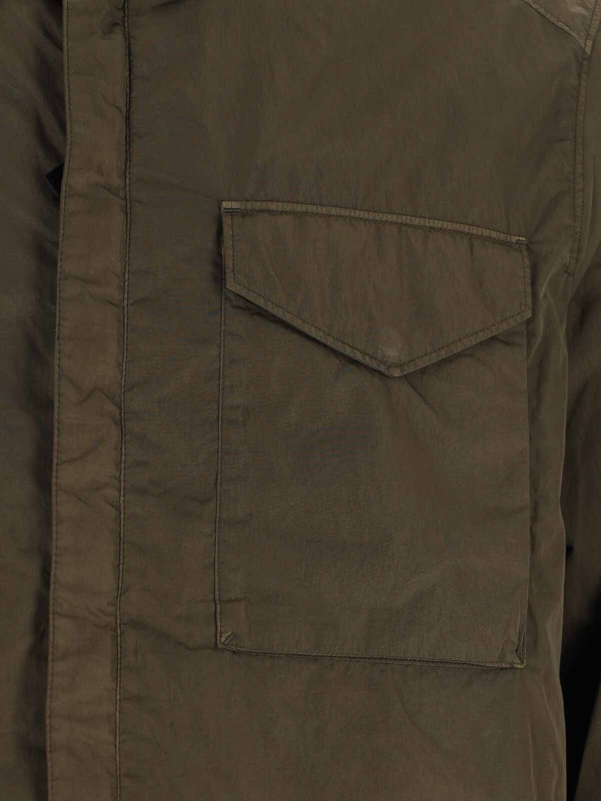C.p. Company Logo Shirt Jacket In Brown