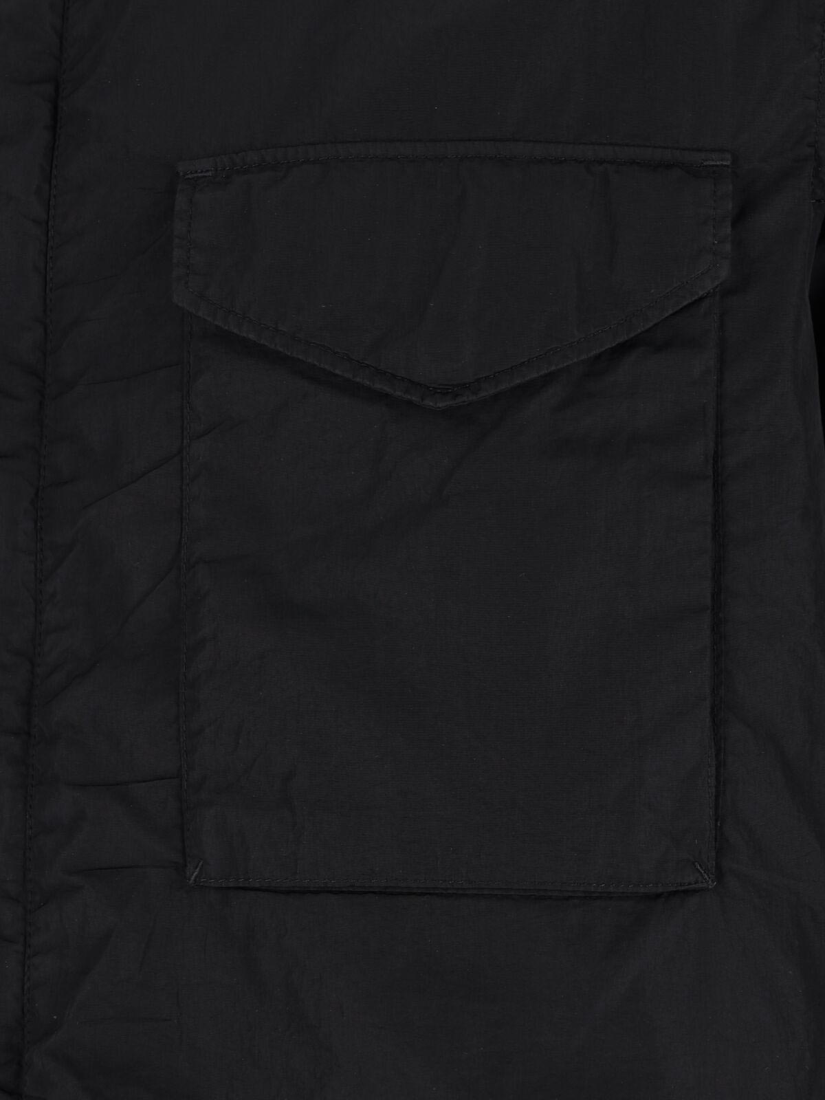 C.p. Company Logo Shirt Jacket In Black