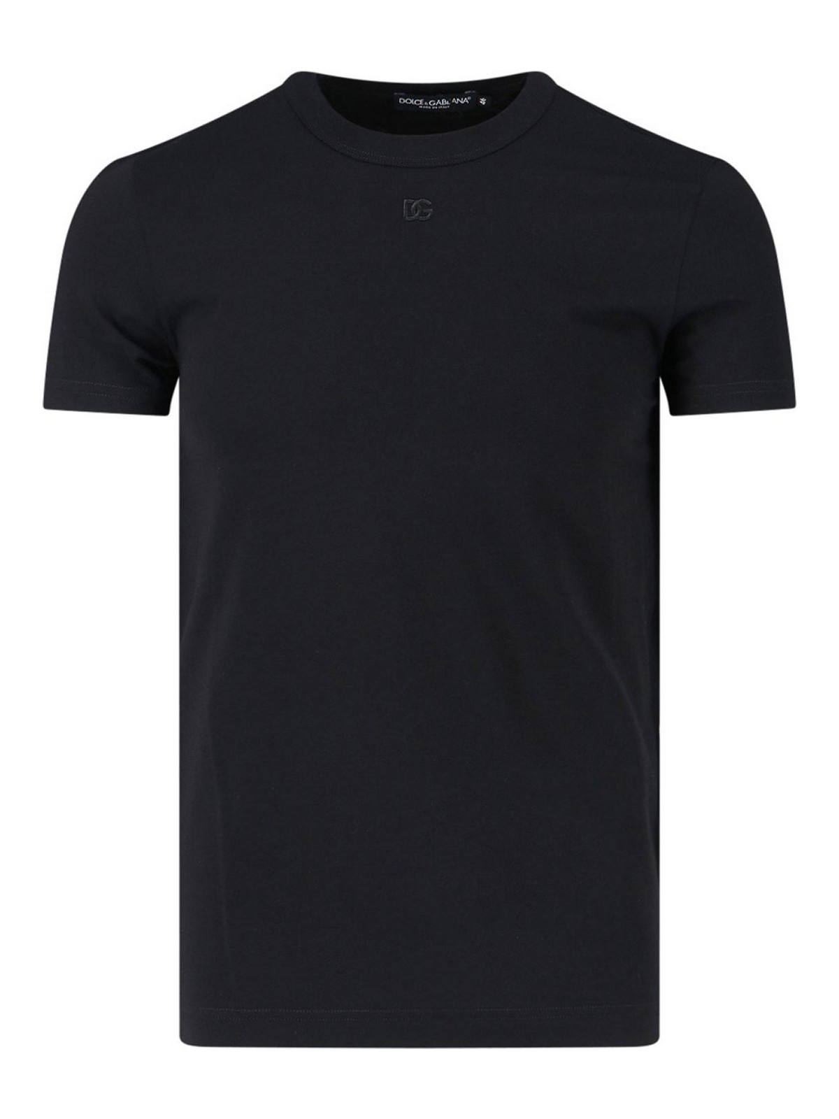 Dolce & Gabbana T-shirt With Logo Embroidery In Black