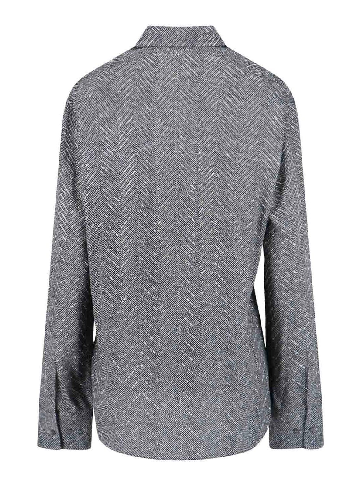 Ermanno Scervino Shirt With Crystals In Gray