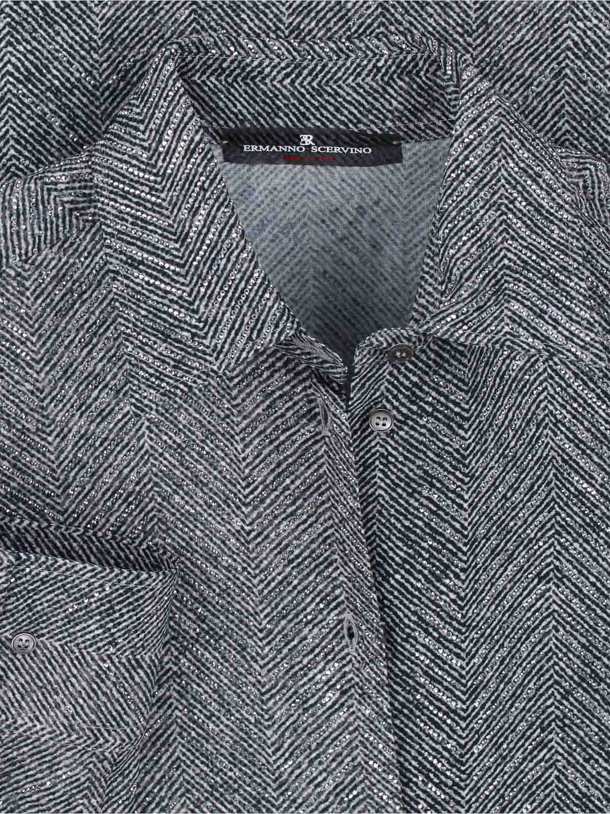 Ermanno Scervino Shirt With Crystals In Gray