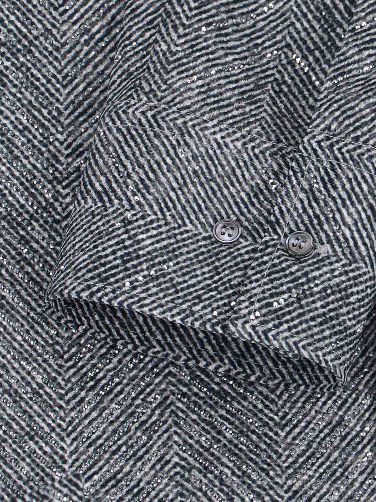 Ermanno Scervino Shirt With Crystals In Gray