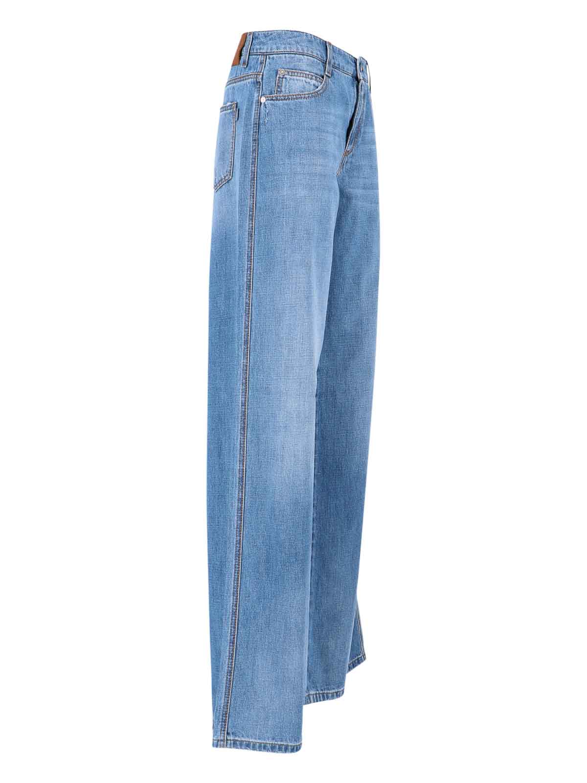 Ermanno Scervino Denim Trousers With Belt Loops In Multi