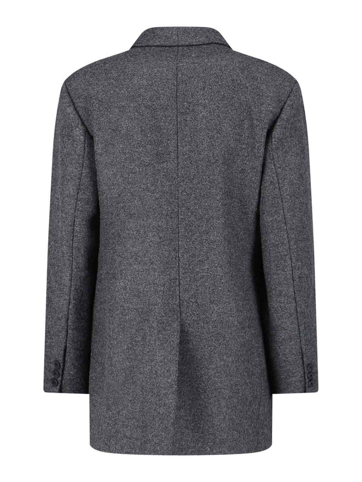 Isabel Marant Double-breasted Jacket With Notched Lapels In Gray