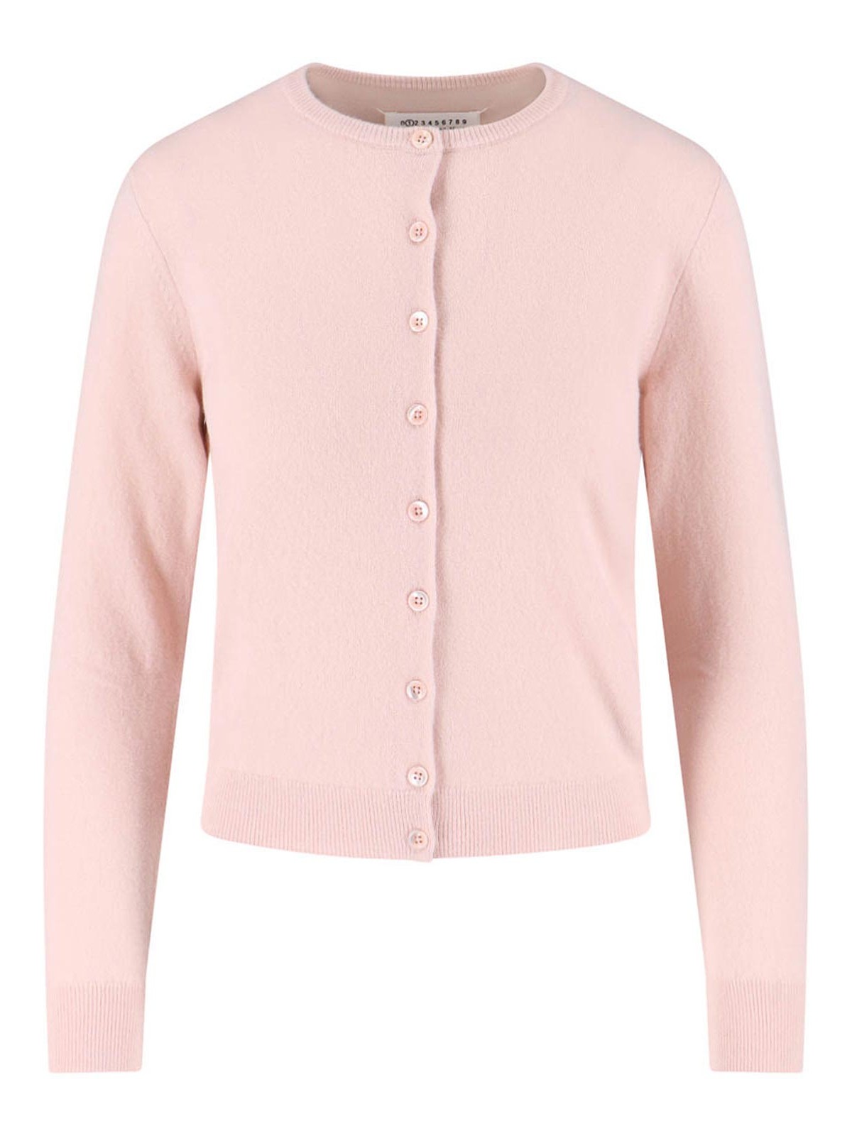 Maison Margiela Cardigan In Lana In Pink