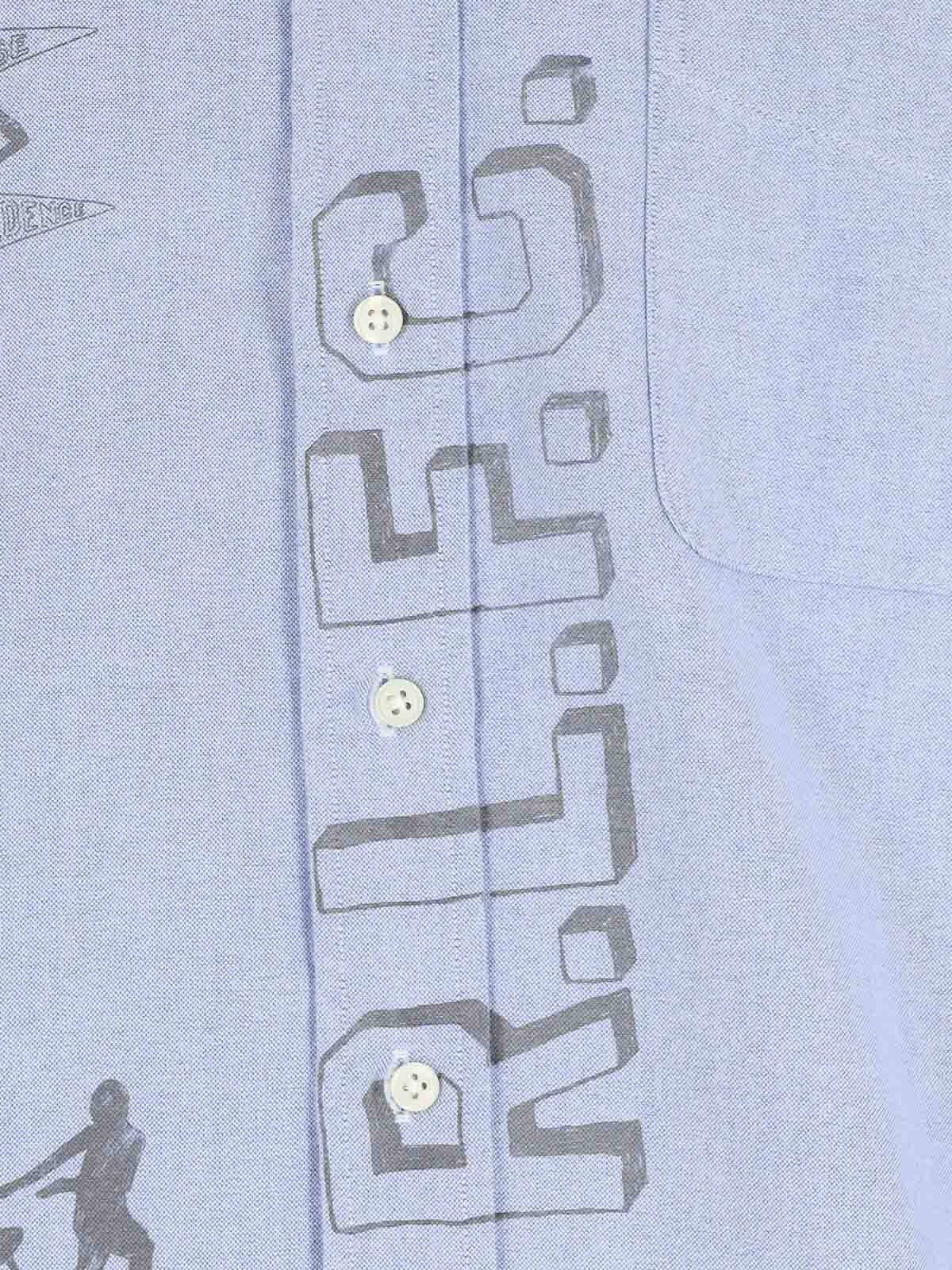 Polo Ralph Lauren Casual Shirt With Graphic Print And Chest Pocket In Blue
