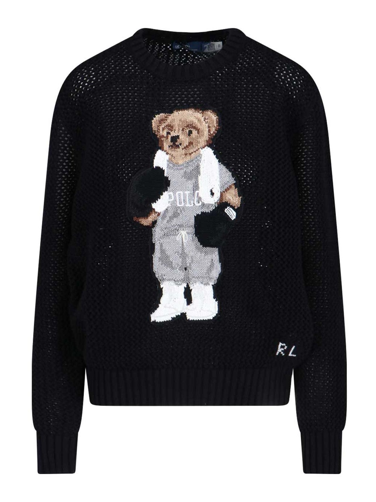 Polo Ralph Lauren Pierced Sweater In Black