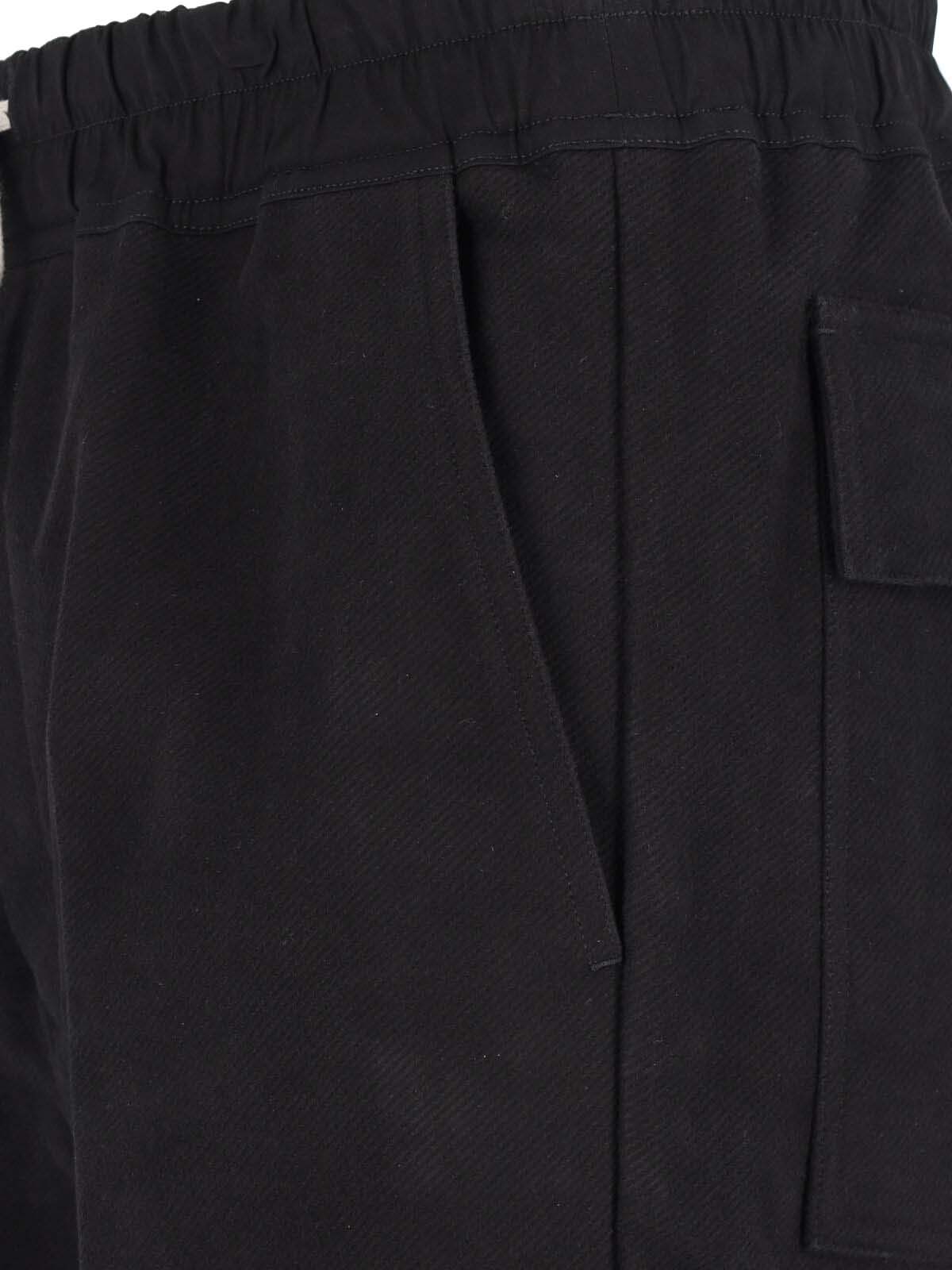 Rick Owens Straight Leg Trousers Elastic Waistband In Black
