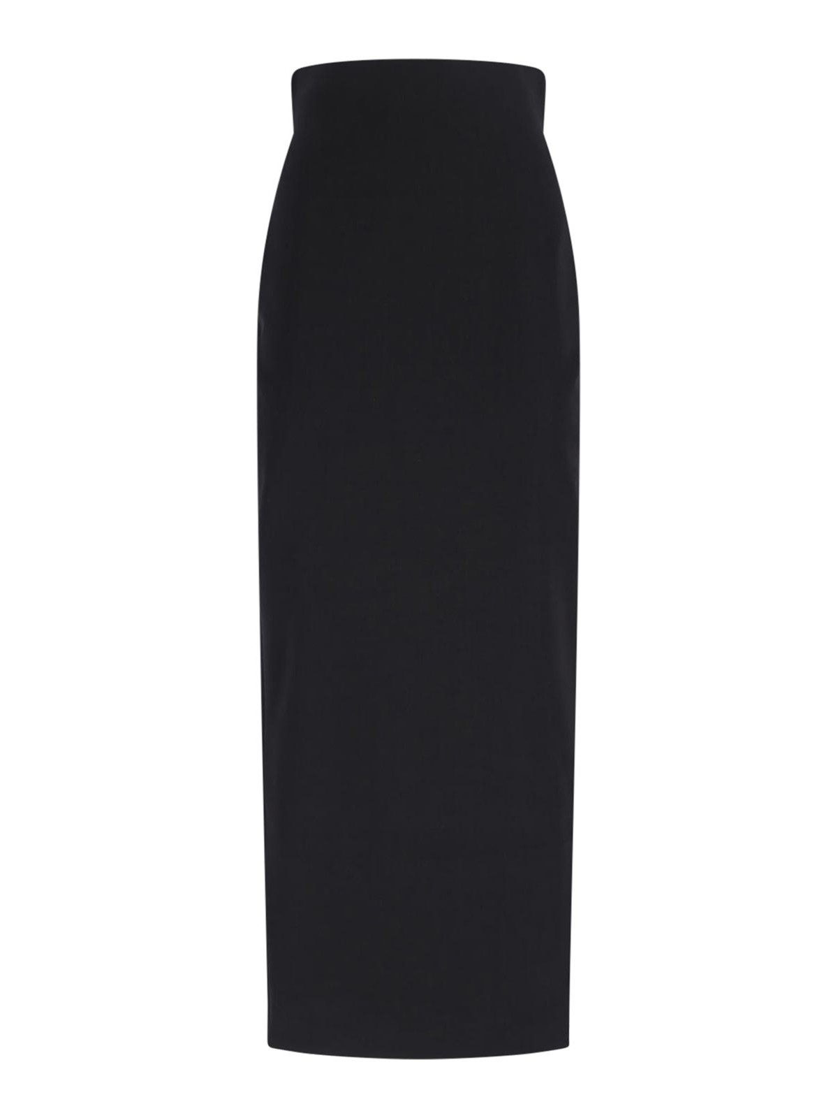 Rick Owens Midi High-waisted Skirt Knee Length In Black
