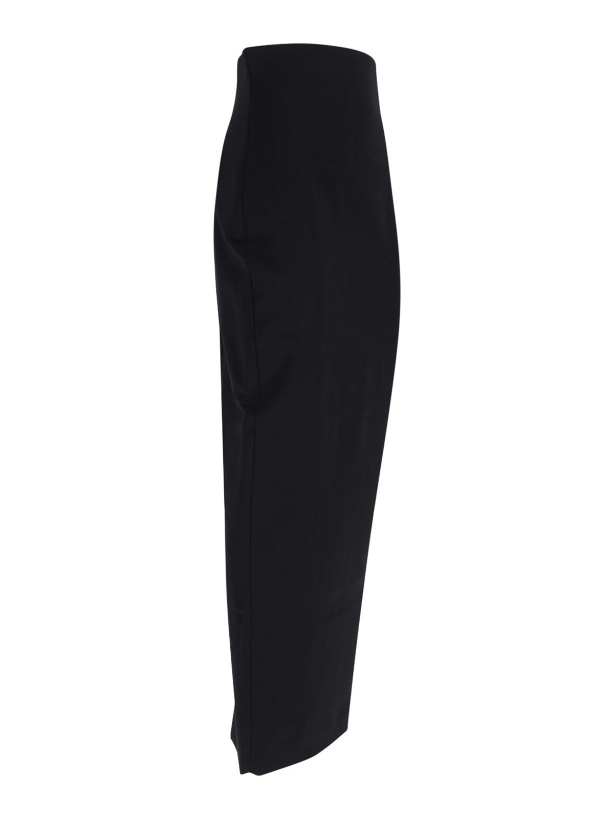 Rick Owens Midi High-waisted Skirt Knee Length In Black