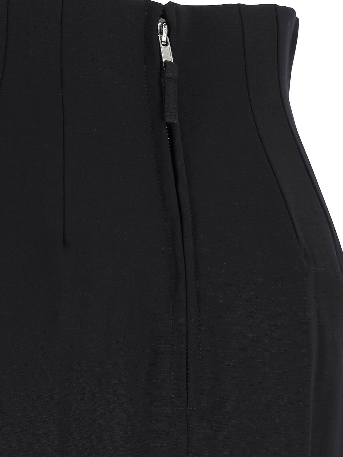 Rick Owens Midi High-waisted Skirt Knee Length In Black