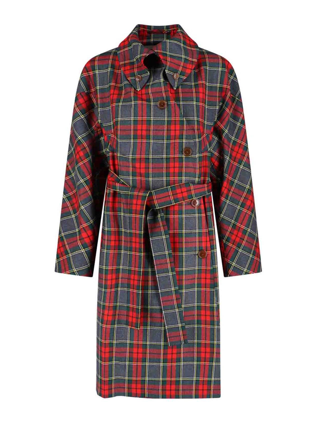 Vivienne Westwood Tartan Belted Coat In Multi