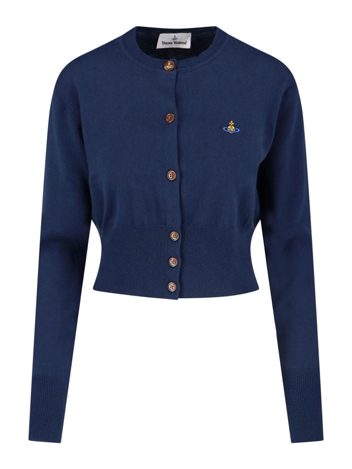 Vivienne Westwood Cardigan Cropped In Blue