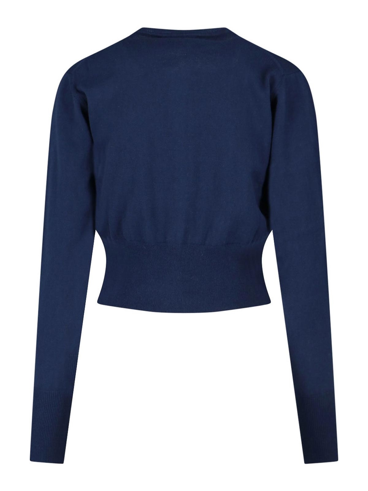 Vivienne Westwood Navy Bea Cropped Cardigan In Blue