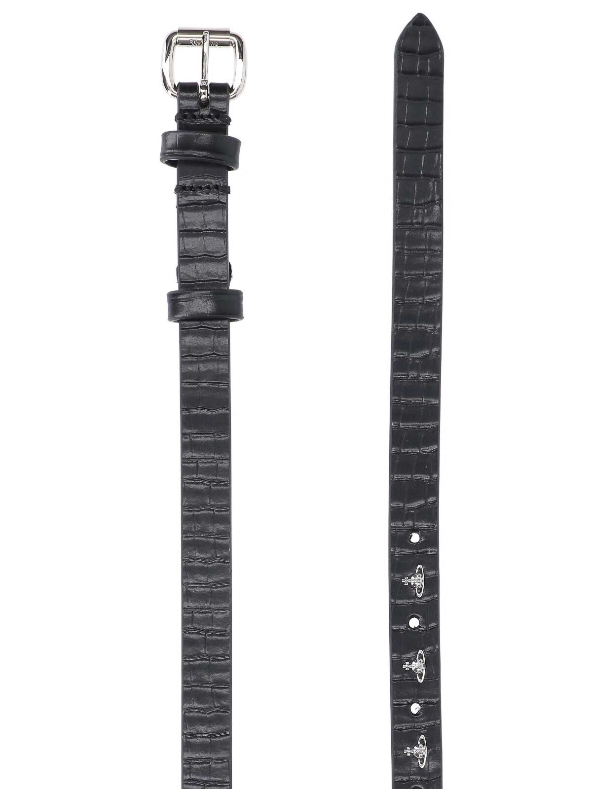 Vivienne Westwood Thin Belt In Black