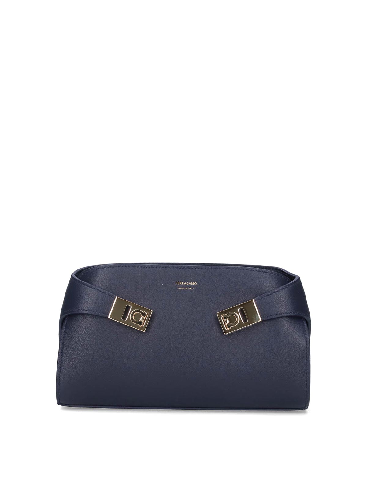 Ferragamo Mini Shoulder Bag In Blue