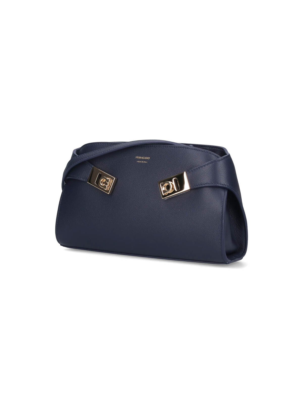 Ferragamo Mini Shoulder Bag In Blue