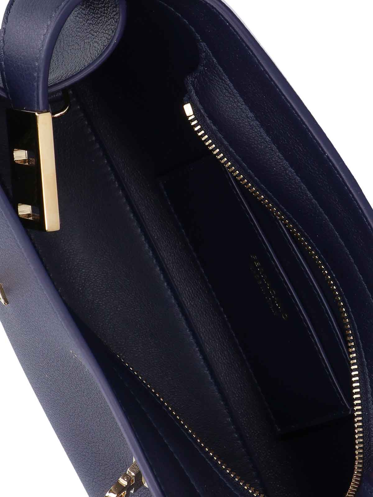 Ferragamo Mini Shoulder Bag In Blue