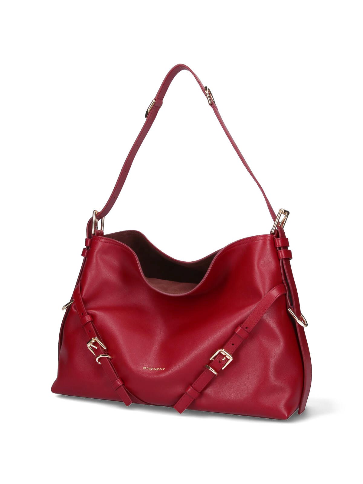 Givenchy Medium Voyou Calf Leather Shoulder Bag In Burgundy