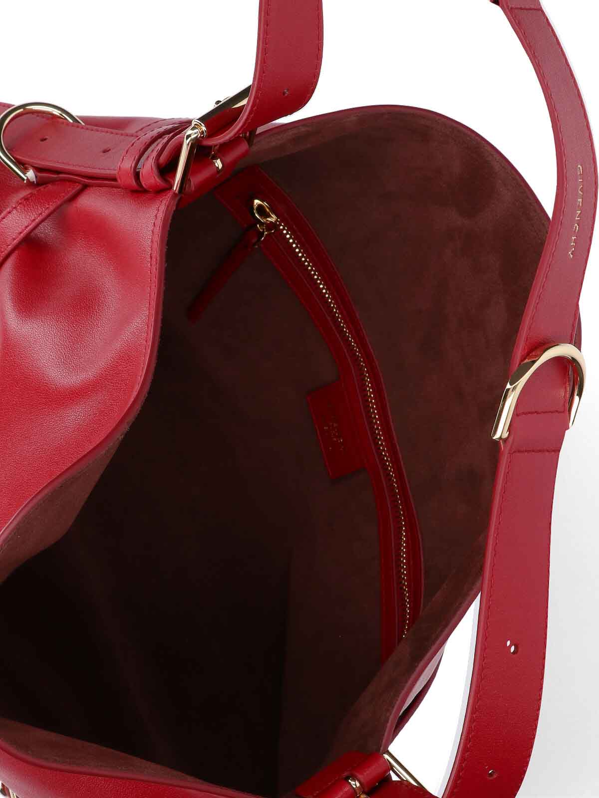 Givenchy Medium Voyou Calf Leather Shoulder Bag In Burgundy