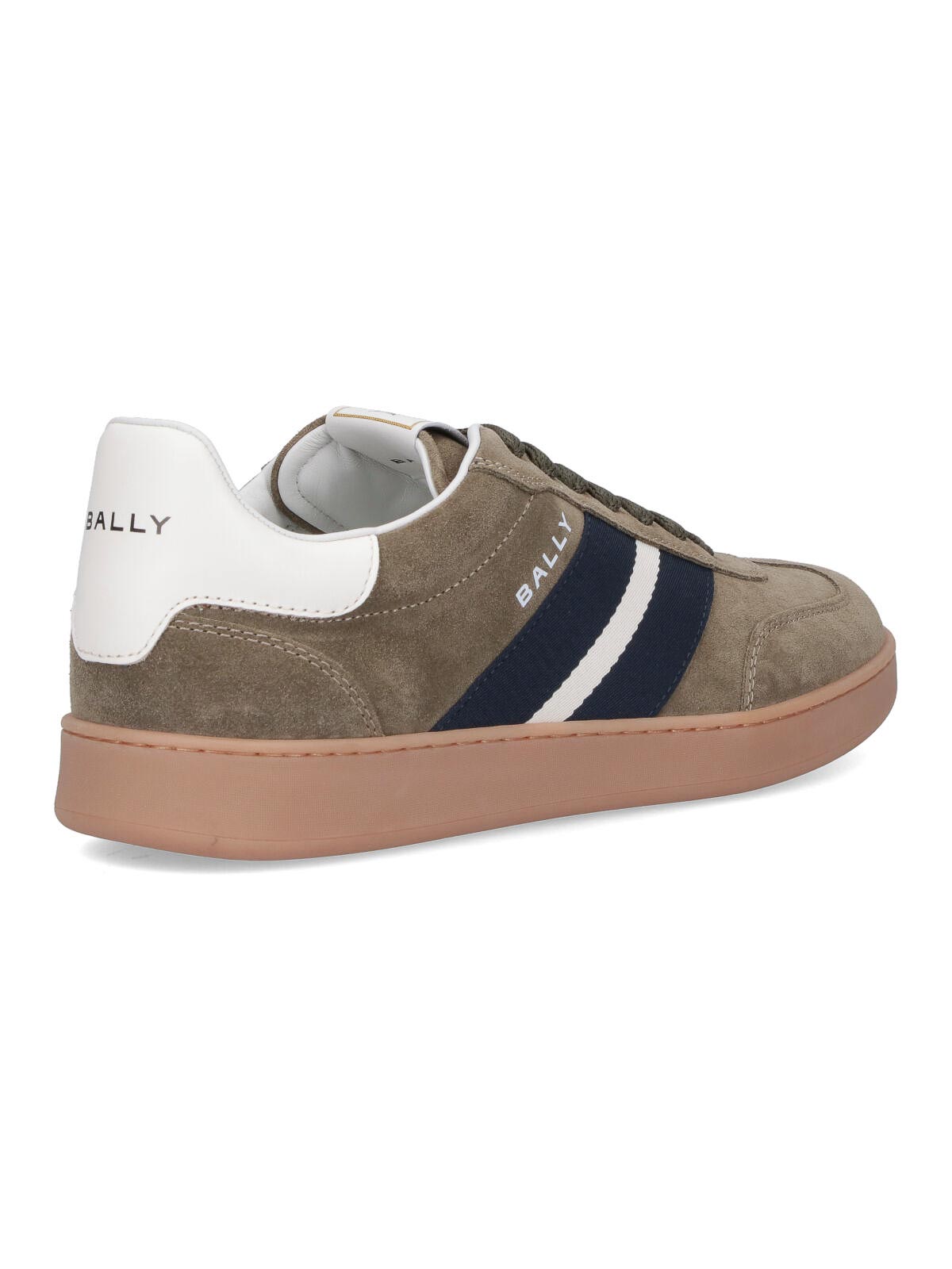Bally Round Toe Suede Sneakers With Rubber Sole In Green