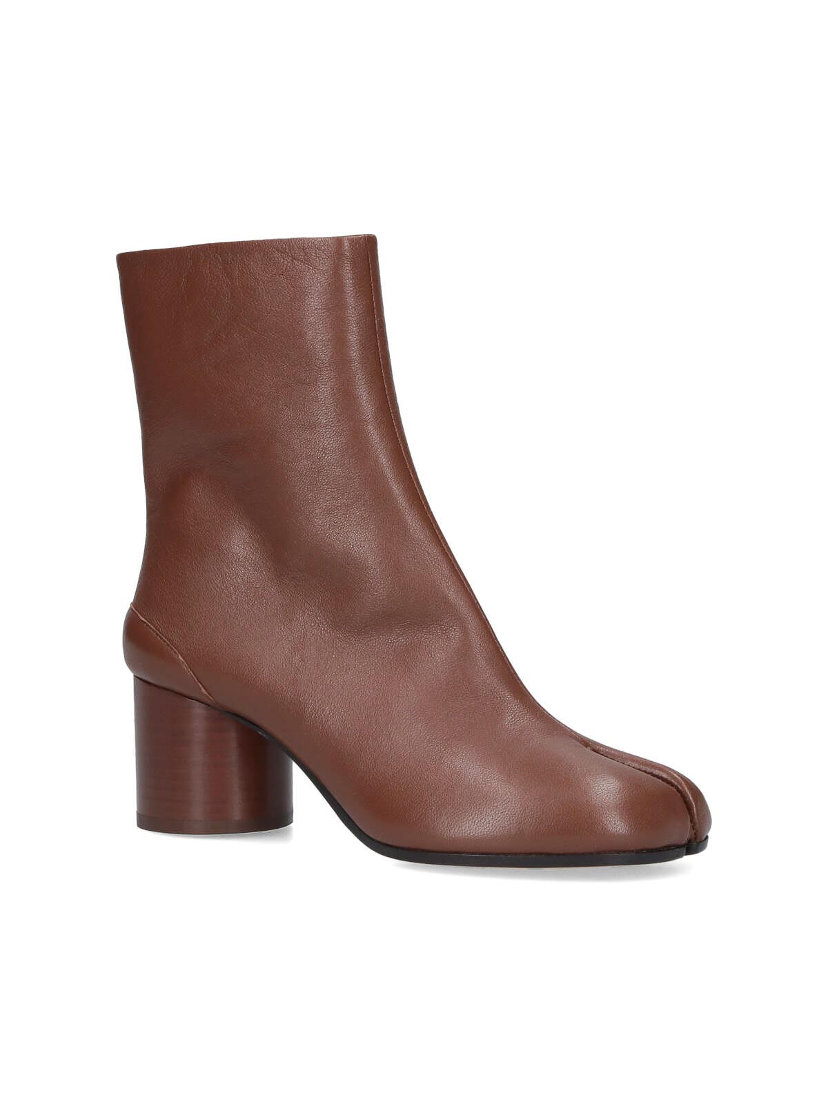 Maison Margiela Tabi 80 Calf Leather Ankle Boots In Animal Print