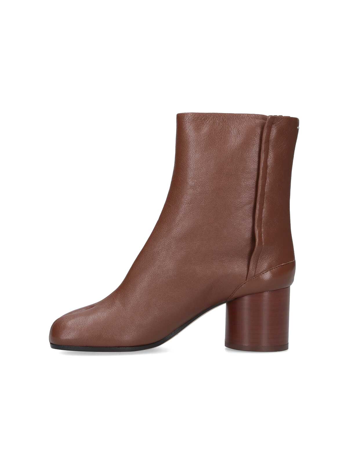 Maison Margiela Tabi 80 Calf Leather Ankle Boots In Animal Print