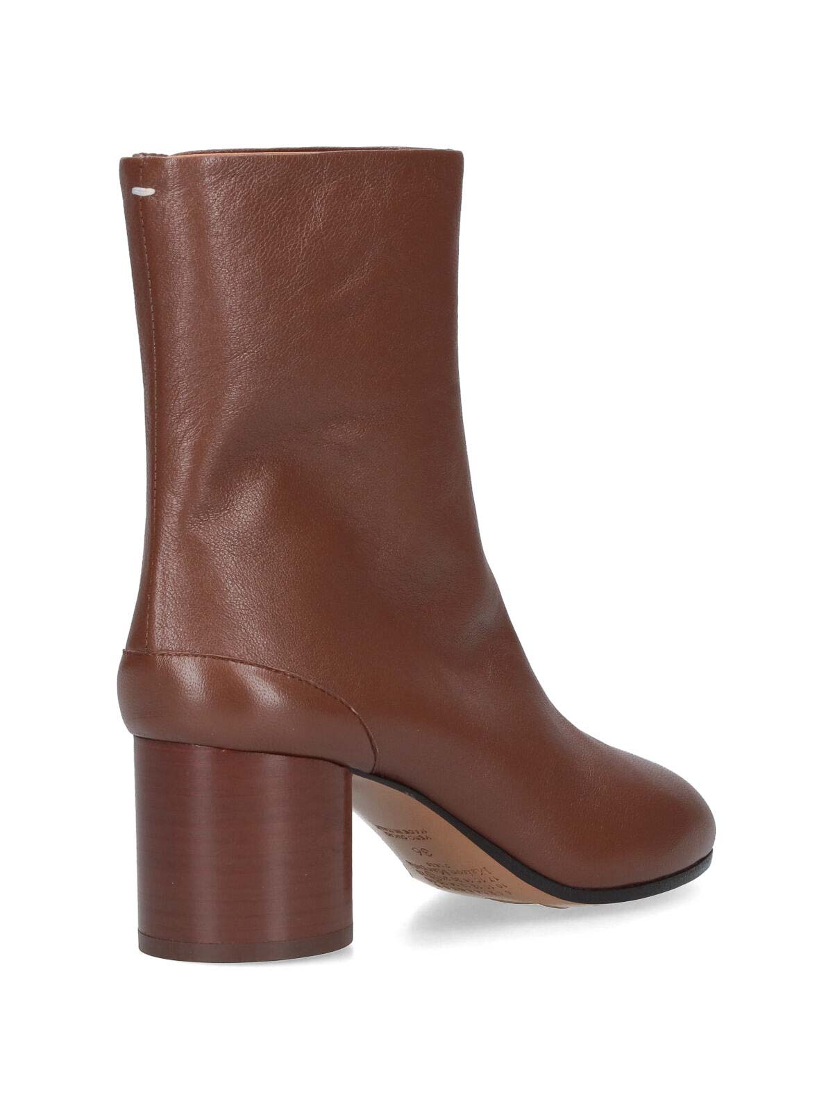 Maison Margiela Tabi 80 Calf Leather Ankle Boots In Animal Print