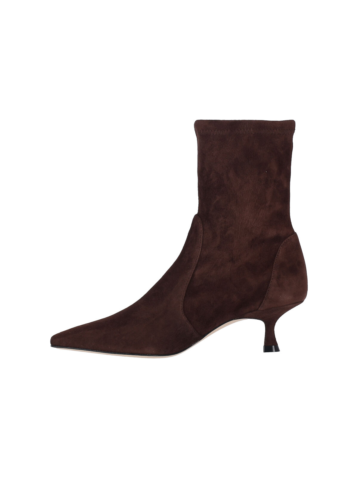 Stuart Weitzman Pointed Toe Kitten Heel Ankle Boots In Animal Print