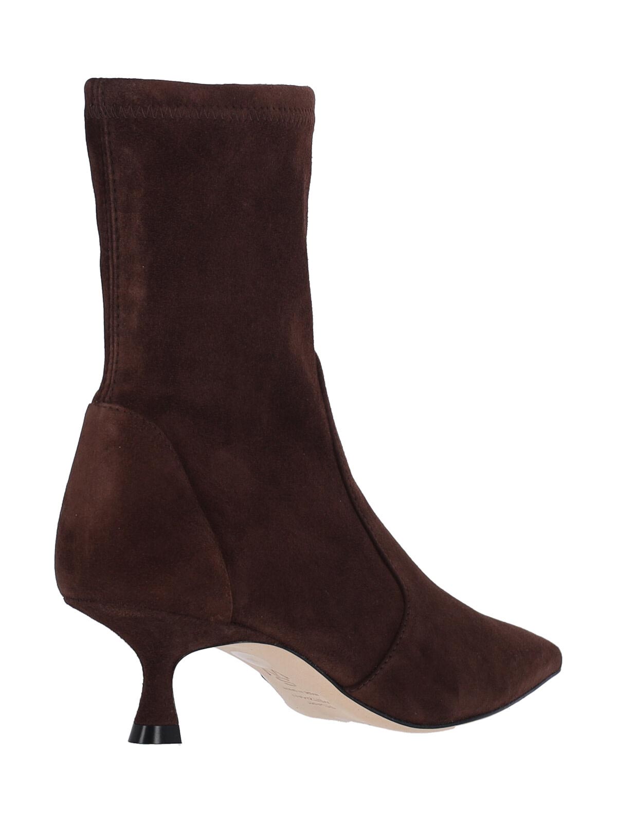 Stuart Weitzman Pointed Toe Kitten Heel Ankle Boots In Animal Print