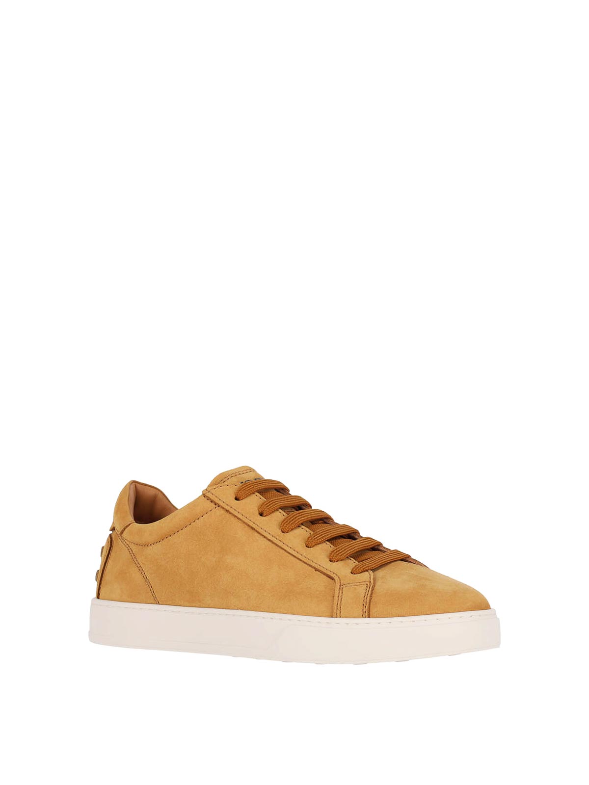 Tod's Low Top Round Toe Rubber Sole Sneakers In Yellow