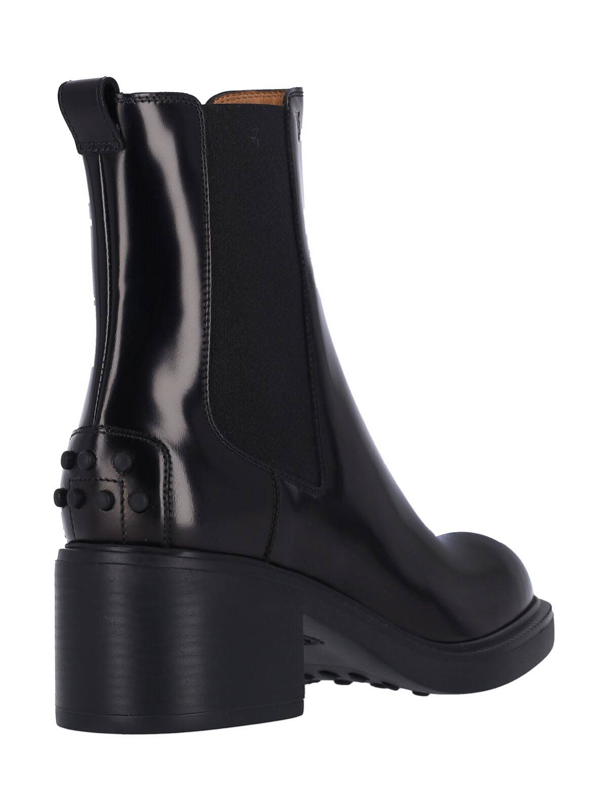 Tod's Janeiro Gomma Leather Chelsea Boots In Animal Print
