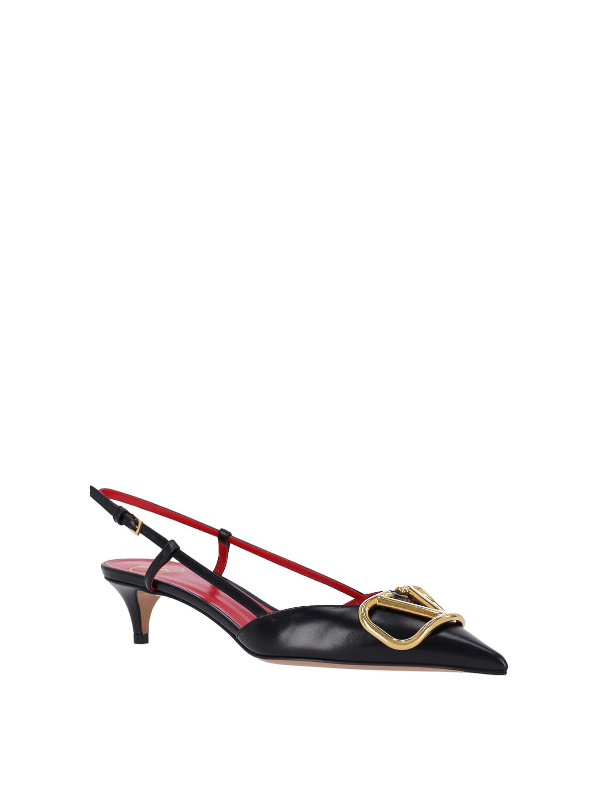 Valentino Vlogo 40 Velvet Slingback Pump In Black