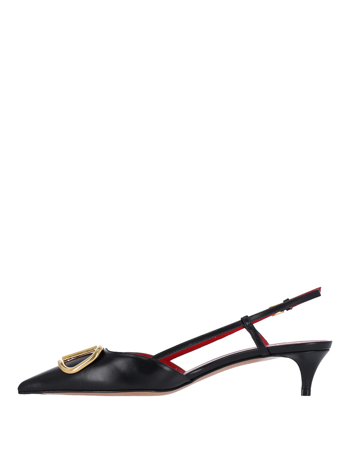 Valentino Vlogo 40 Velvet Slingback Pump In Black