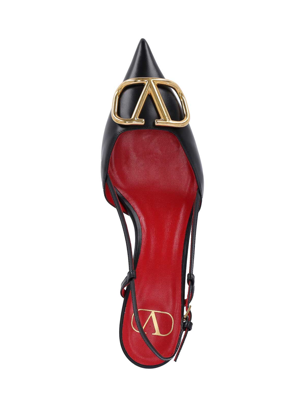 Valentino Vlogo 40 Velvet Slingback Pump In Black