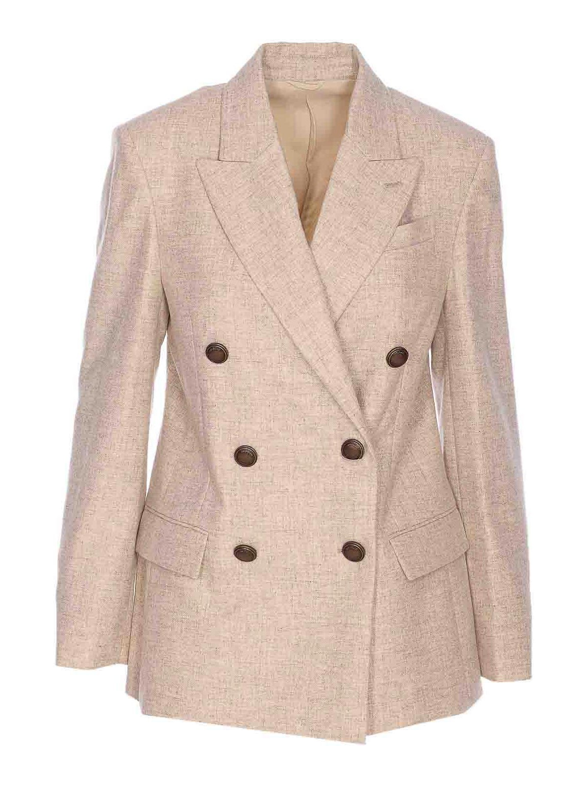 Brunello Cucinelli Double Breasted Jacket In Pink