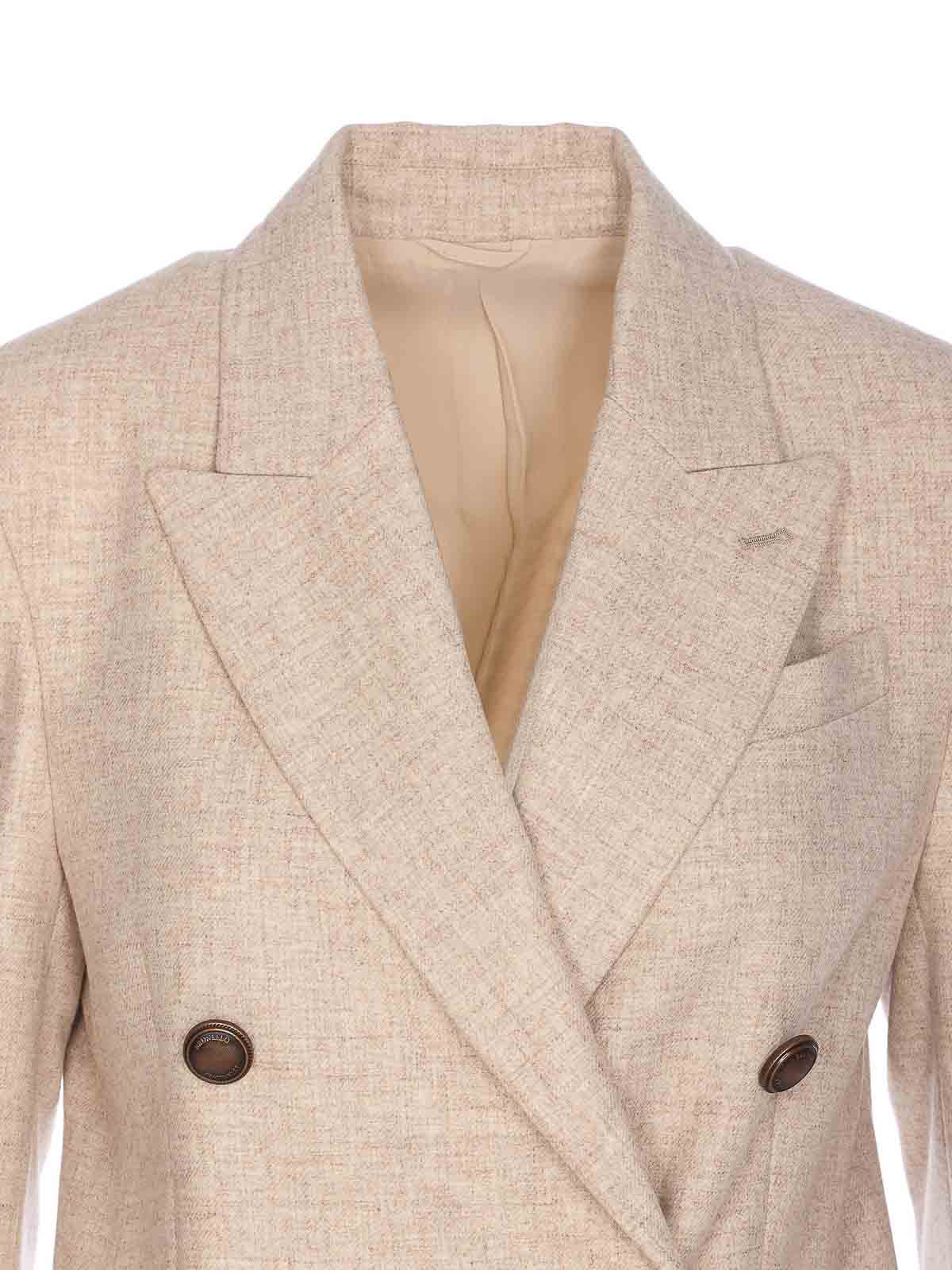 Brunello Cucinelli Double Breasted Jacket In Pink