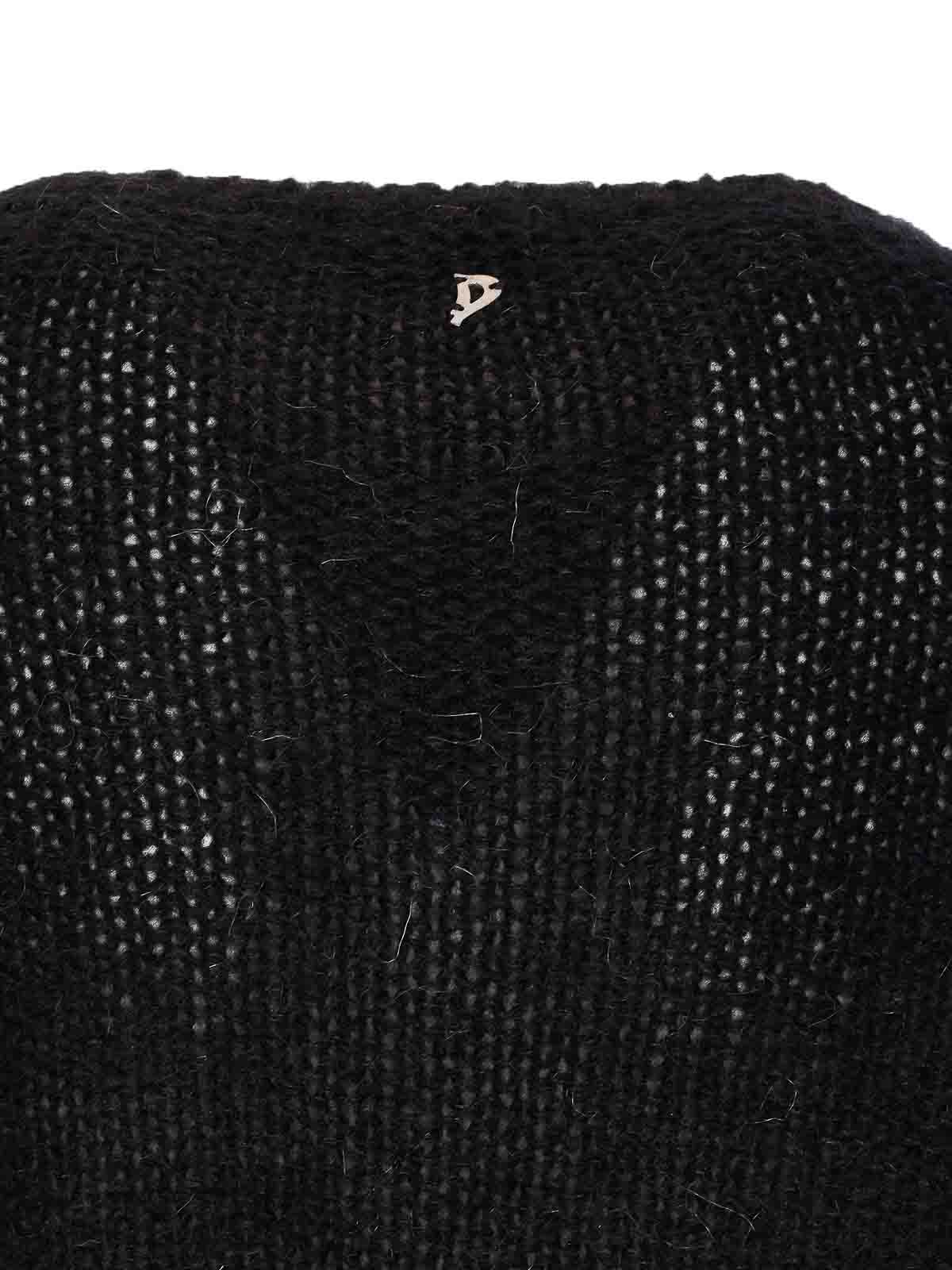 Dondup Embroidered Crewneck Sweater In Black