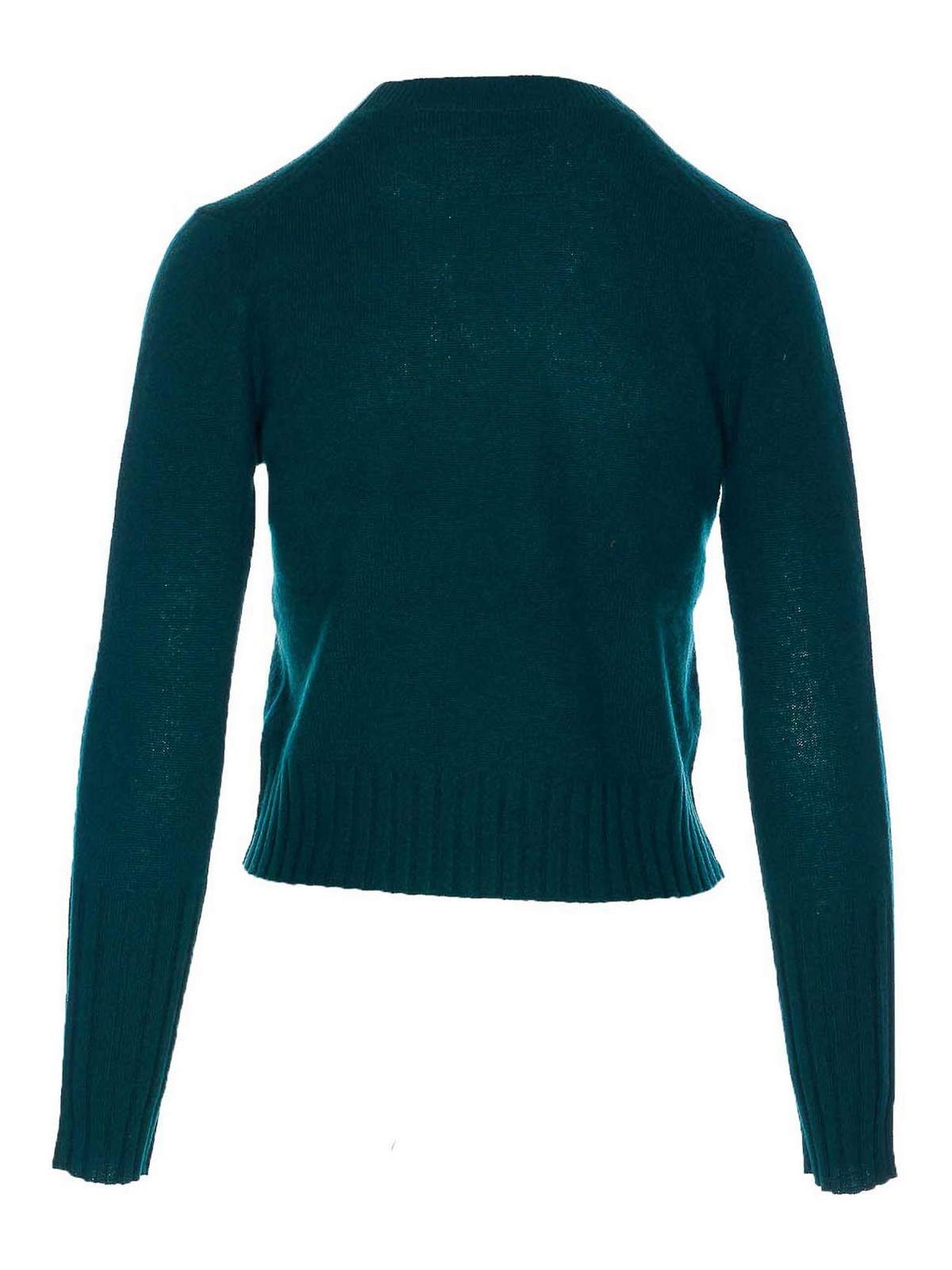 Guest In Residence Shrunken Cashmere Crewneck Sweater In Green