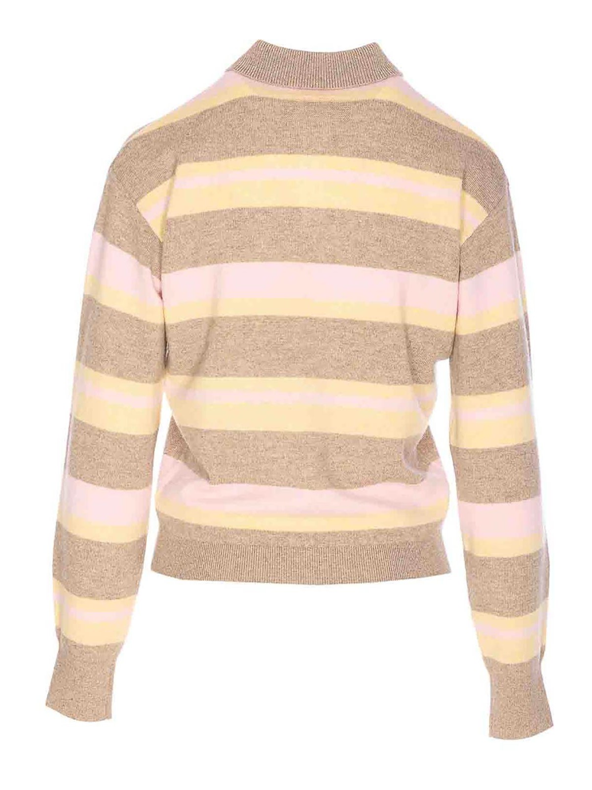 Guest In Residence Collegiate Striped Cashmere Polo In Multi