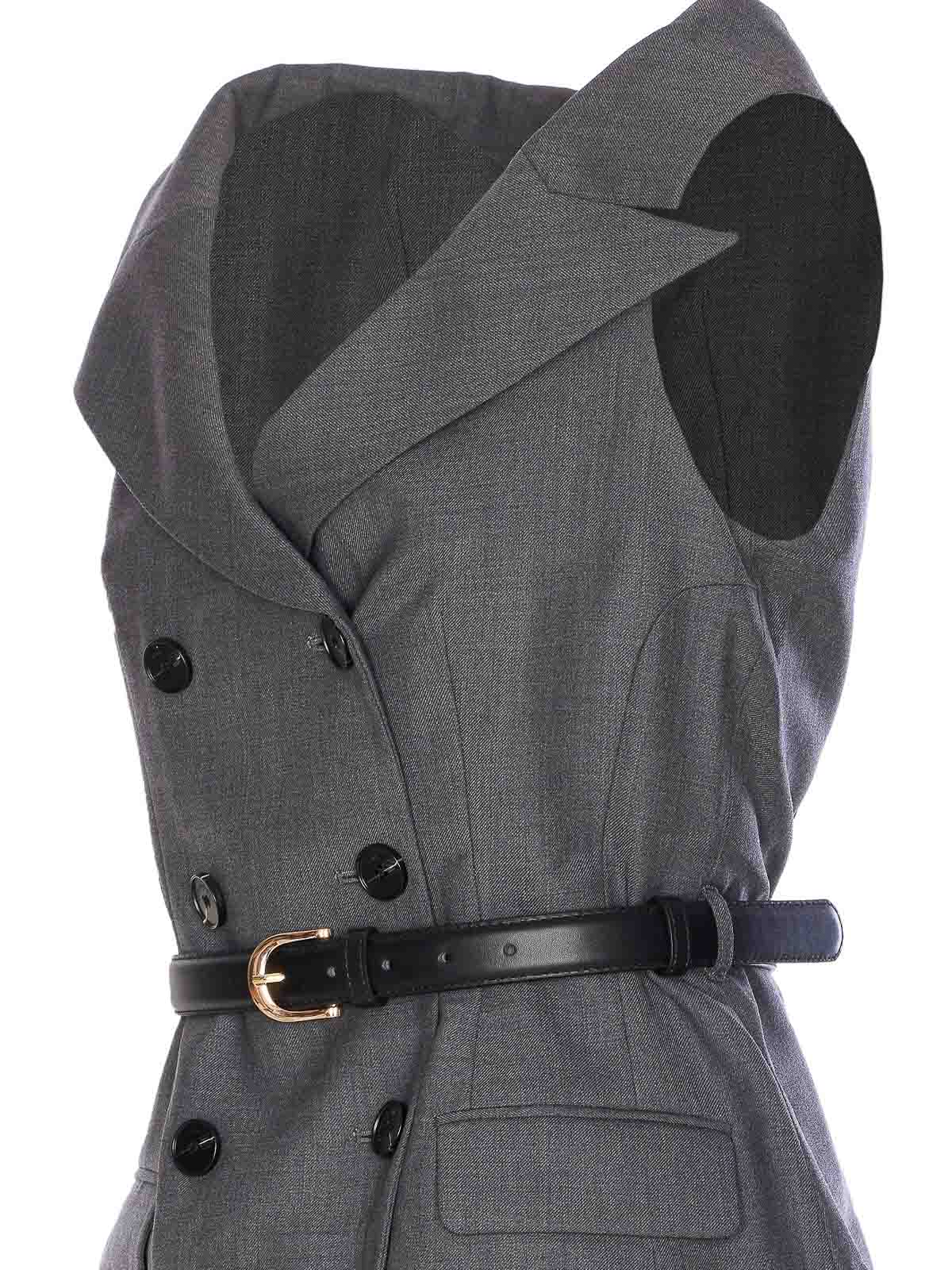 Self-portrait Grey Wool Tailored Midi Dress Clothing In Gray