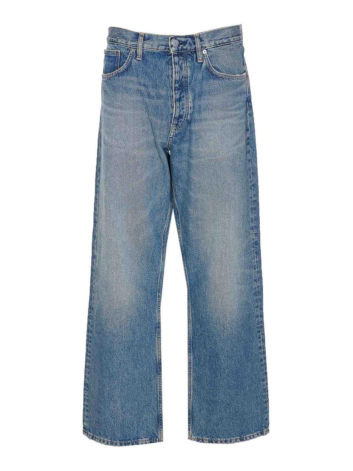 Sunflower Button-fly Patch-pocket Jeans In Blue