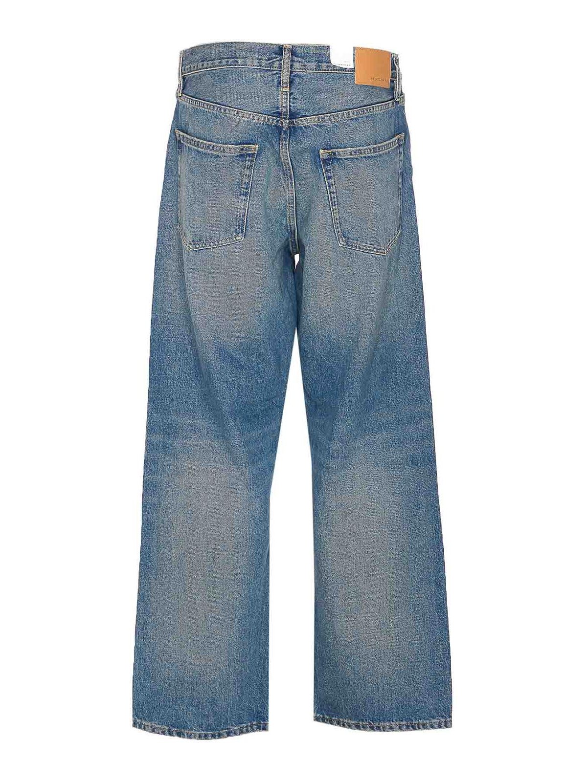 Sunflower Button-fly Patch-pocket Jeans In Blue