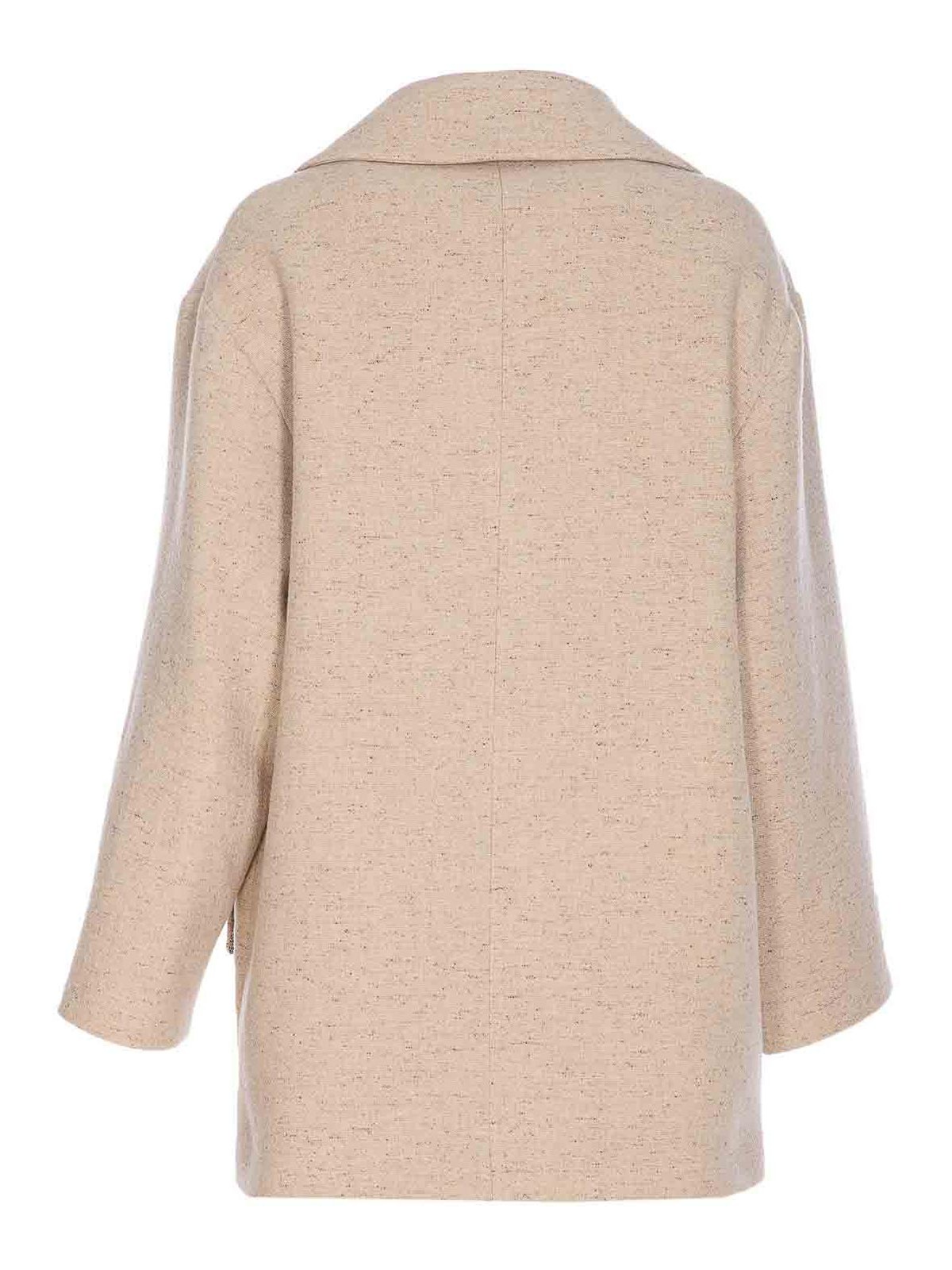 Elisabetta Franchi Milk Coat In Pink