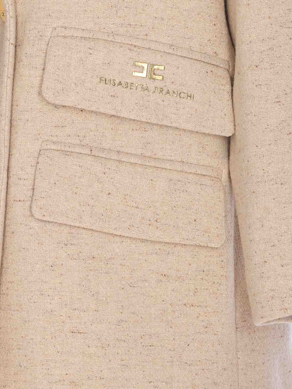 Elisabetta Franchi Milk Coat In Pink