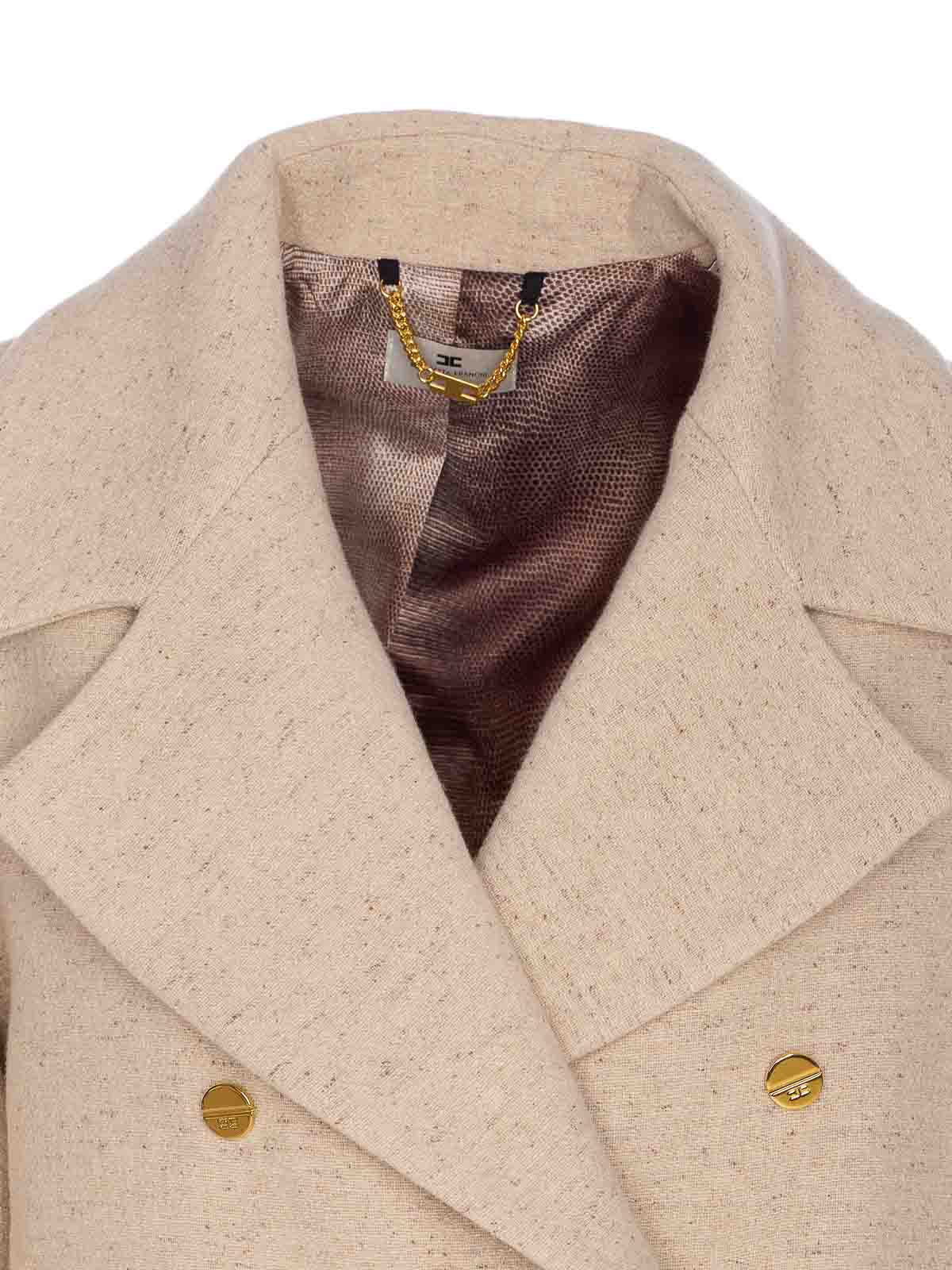 Elisabetta Franchi Milk Coat In Pink