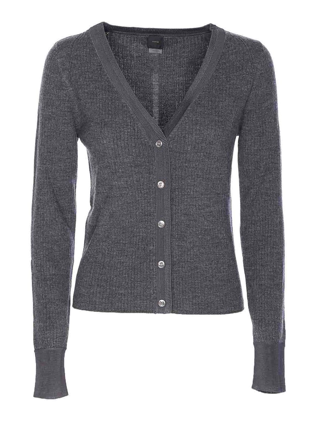 Pinko Grey Santorini Cardigan In Gray