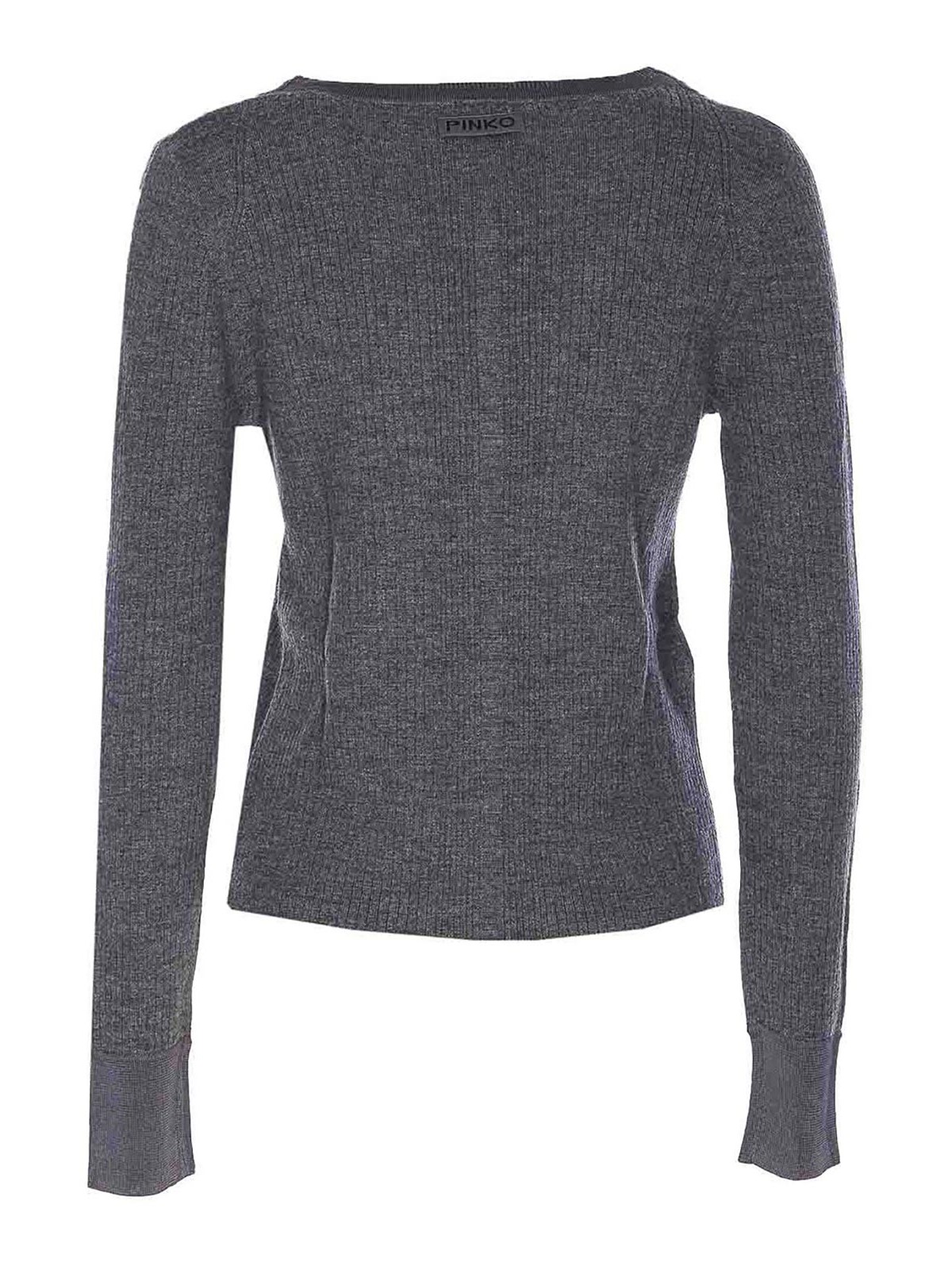Pinko Grey Santorini Cardigan In Gray