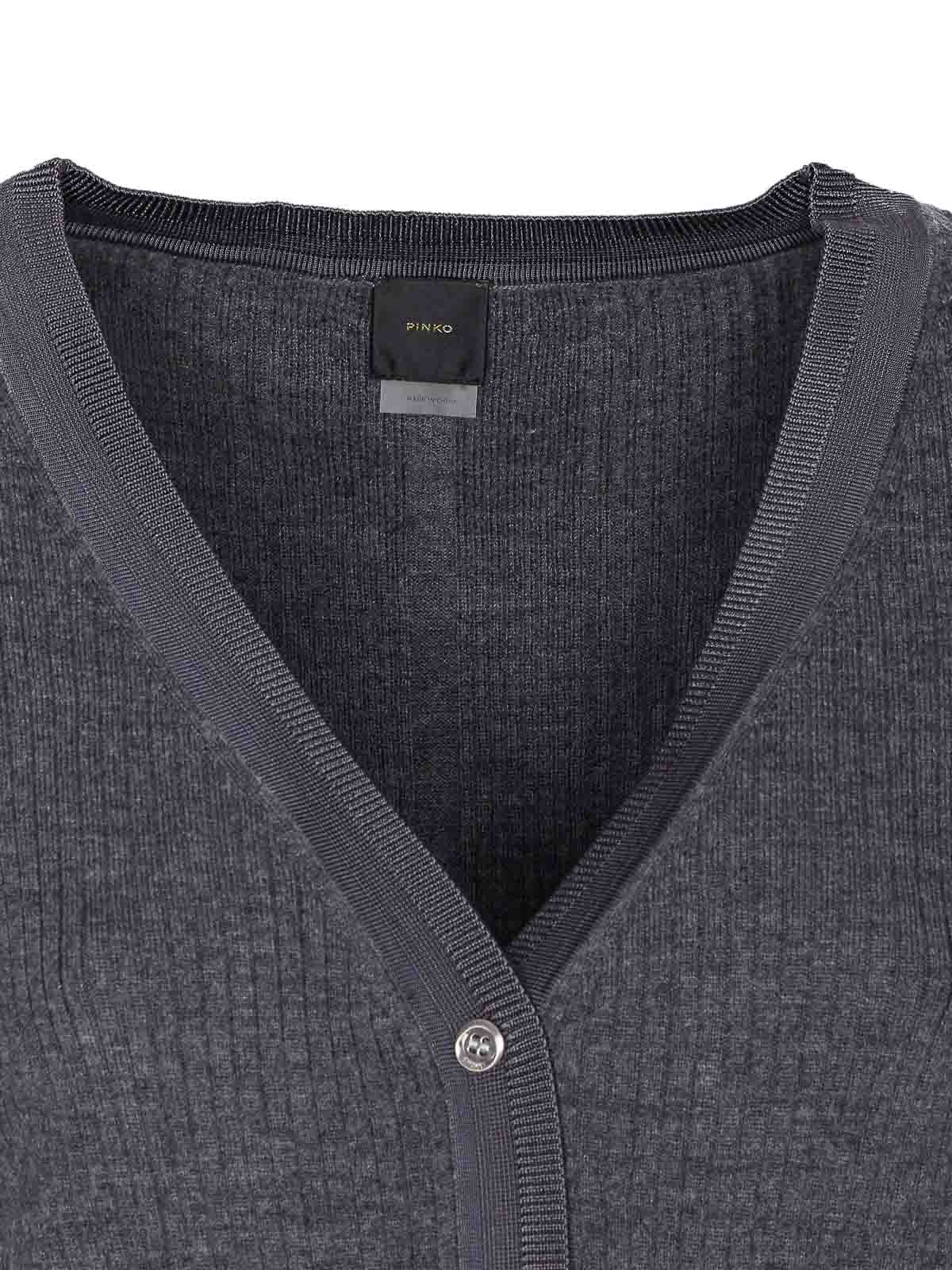 Pinko Grey Santorini Cardigan In Gray