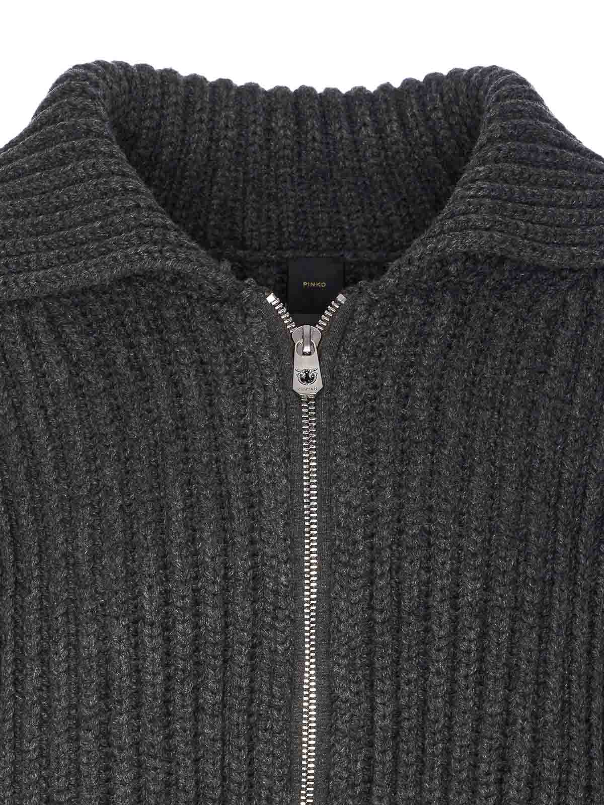 Pinko New Gavi Wool-blend Cardigan In Gray